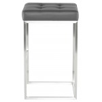 Chi Grey Naugahyde Bar Stool