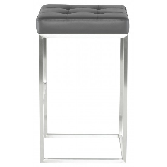 Chi Grey Naugahyde Bar Stool