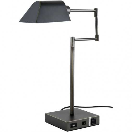 Elegant Decor Brio Collection 1-Light Bronze Finish Table Lamp