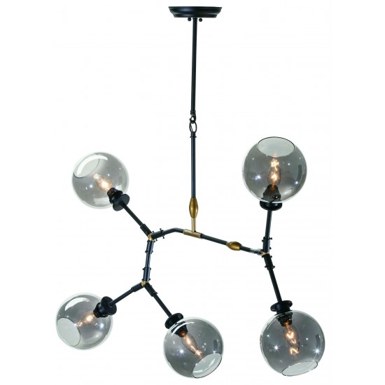 Atom 5 Grey Glass Pendant Lighting