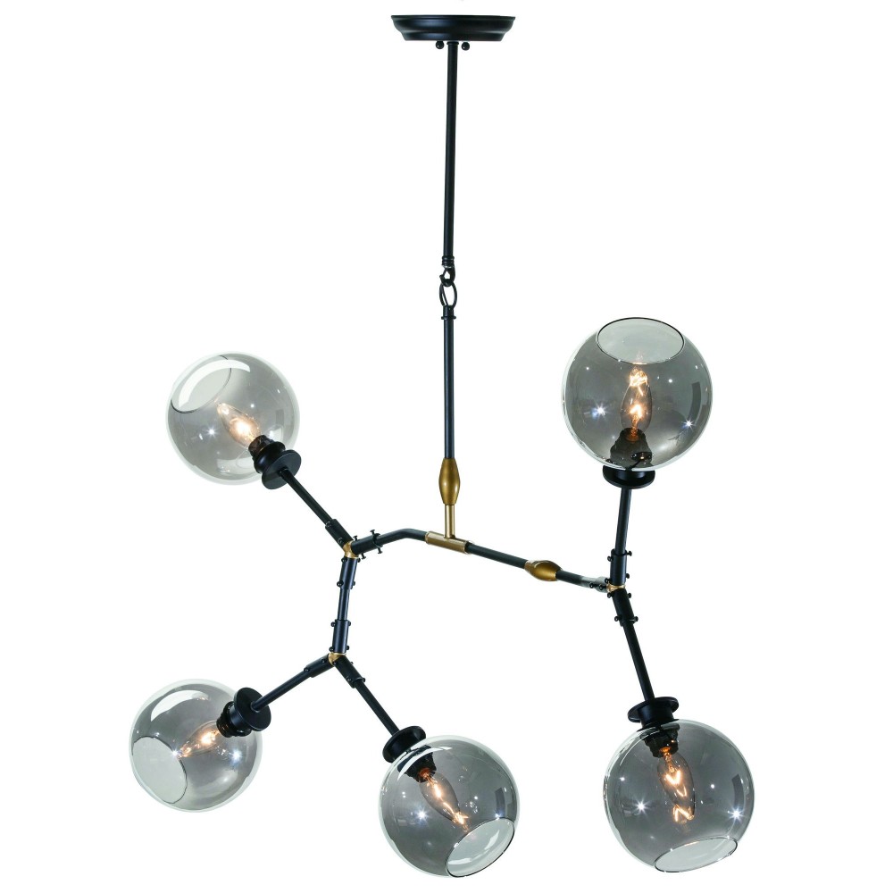 Atom 5 Grey Glass Pendant Lighting