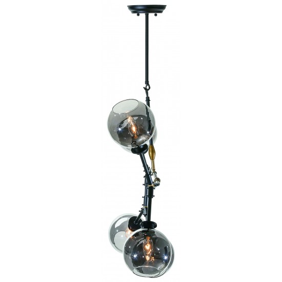 Atom 5 Grey Glass Pendant Lighting