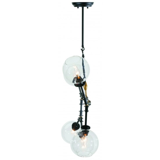 Atom 5 Clear Glass Pendant Lighting