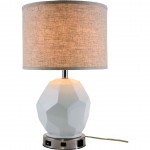 Elegant Decor Brio Collection 1-Light Polished Nickel Finish Table Lamp