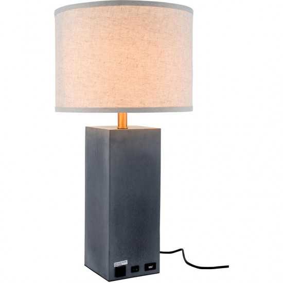 Elegant Decor Brio Collection 1-Light Concrete Finish Table Lamp