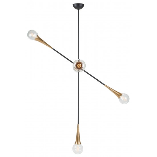 Tristan Black Metal Pendant Lighting, HGRA492