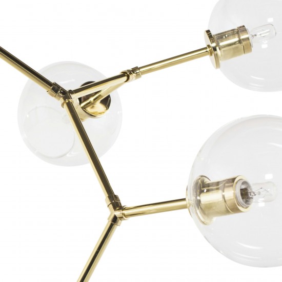 Atom 8 Clear Glass Pendant Lighting