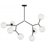 Atom 8 White Glass Pendant Lighting