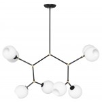 Atom 8 White Glass Pendant Lighting