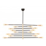 Orion 8 Black Metal Pendant Lighting