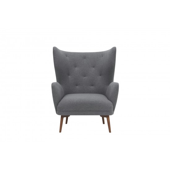 Klara Shale Grey Fabric Single Seat Sofa