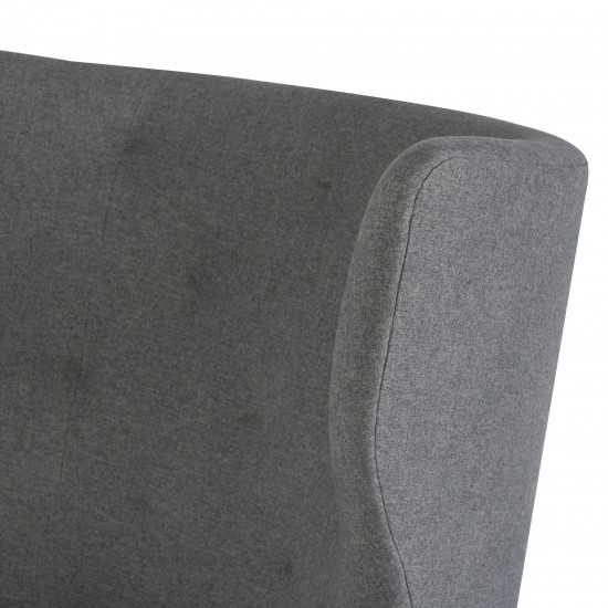 Klara Shale Grey Fabric Single Seat Sofa