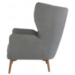 Klara Shale Grey Fabric Single Seat Sofa