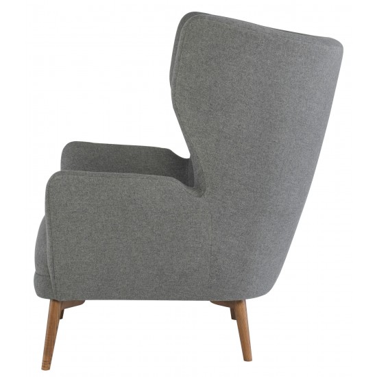 Klara Shale Grey Fabric Single Seat Sofa