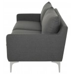 Anders Slate Grey Fabric Triple Seat Sofa, HGSC110