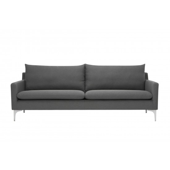 Anders Slate Grey Fabric Triple Seat Sofa, HGSC110