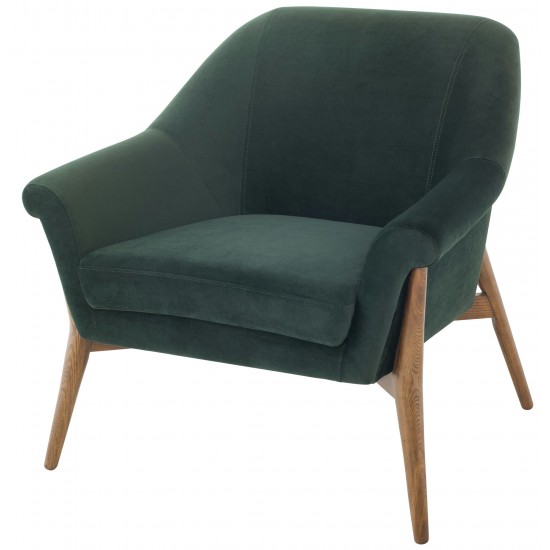 Charlize Emerald Green Fabric Occasional Chair