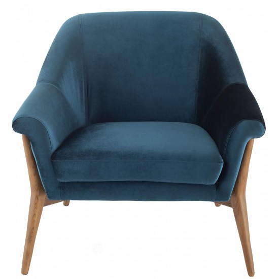 Charlize Midnight Blue Fabric Occasional Chair