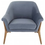 Charlize Dusty Blue Fabric Occasional Chair