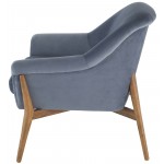 Charlize Dusty Blue Fabric Occasional Chair