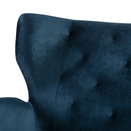 Klara Midnight Blue Fabric Double Seat Sofa