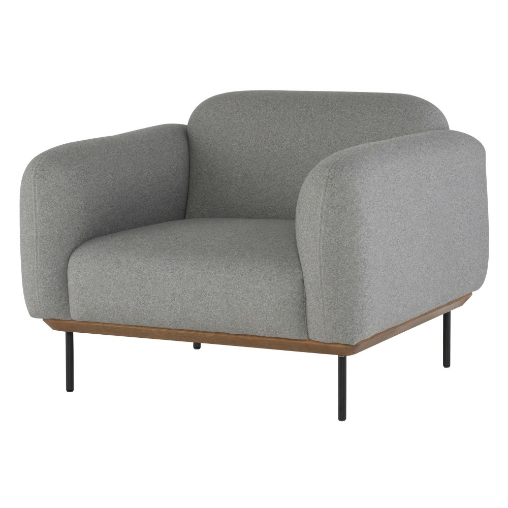 Benson Light Grey Fabric Single Seat Sofa