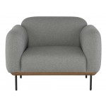 Benson Light Grey Fabric Single Seat Sofa