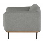 Benson Light Grey Fabric Single Seat Sofa