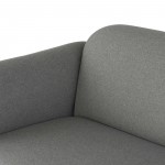 Benson Light Grey Fabric Triple Seat Sofa