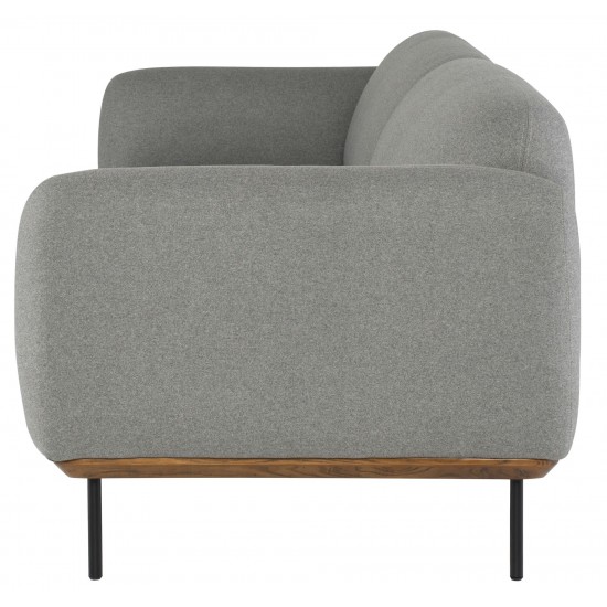 Benson Light Grey Fabric Triple Seat Sofa