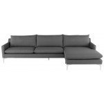 Anders Slate Grey Fabric Sectional Sofa, HGSC230