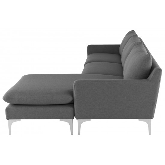 Anders Slate Grey Fabric Sectional Sofa, HGSC230