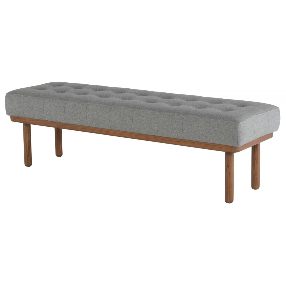 Arlo Light Grey Fabric Occasional Bench