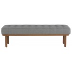 Arlo Light Grey Fabric Occasional Bench