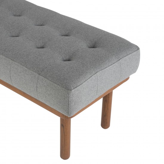 Arlo Light Grey Fabric Occasional Bench