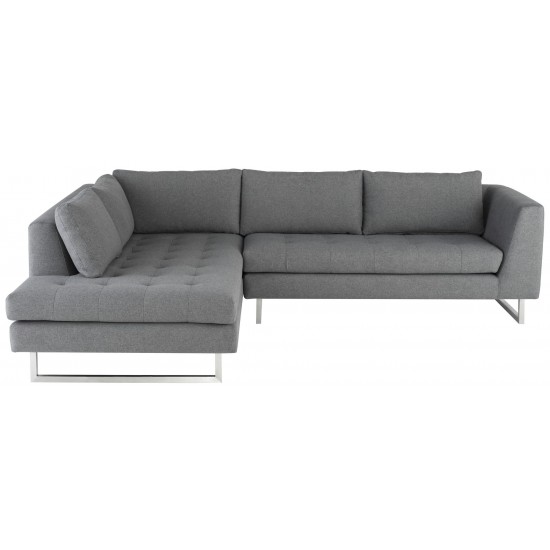 Janis Shale Grey Fabric Sectional Sofa, HGSC268