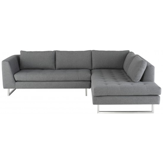 Janis Shale Grey Fabric Sectional Sofa, HGSC269