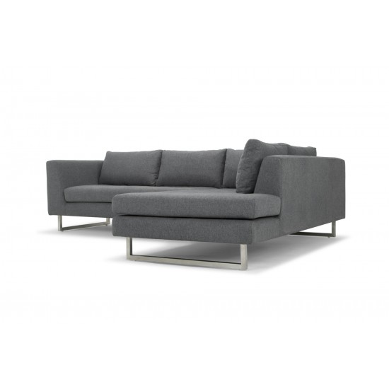 Janis Shale Grey Fabric Sectional Sofa, HGSC269