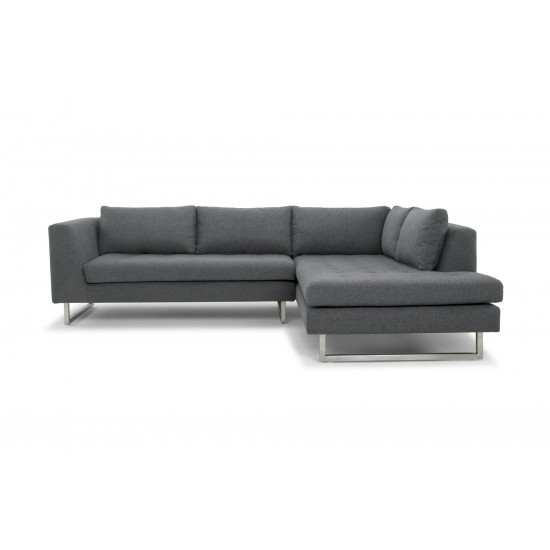 Janis Shale Grey Fabric Sectional Sofa, HGSC269