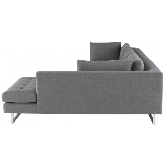 Janis Shale Grey Fabric Sectional Sofa, HGSC269