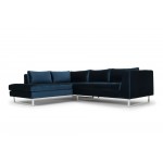 Janis Midnight Blue Fabric Sectional Sofa, HGSC272