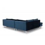 Janis Midnight Blue Fabric Sectional Sofa, HGSC272