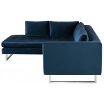 Janis Midnight Blue Fabric Sectional Sofa, HGSC272