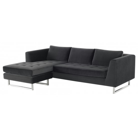 Matthew Shadow Grey Fabric Sectional Sofa, HGSC273
