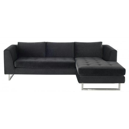 Matthew Shadow Grey Fabric Sectional Sofa, HGSC273