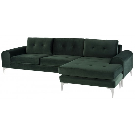 Colyn Emerald Green Fabric Sectional Sofa, HGSC275