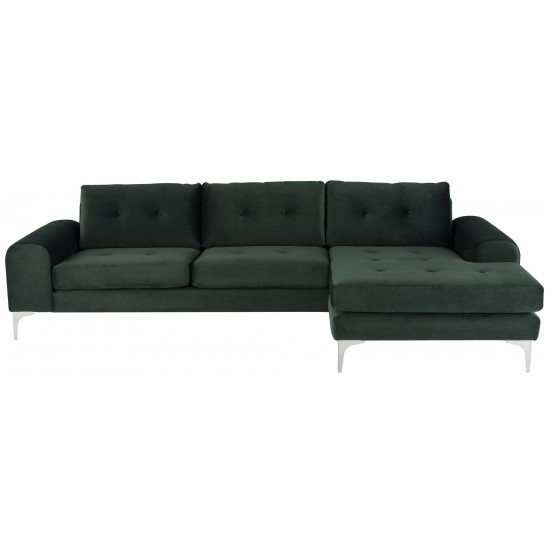 Colyn Emerald Green Fabric Sectional Sofa, HGSC275