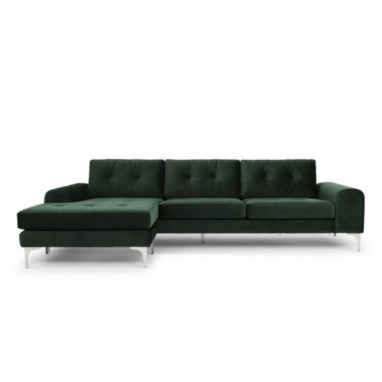 Colyn Emerald Green Fabric Sectional Sofa, HGSC275
