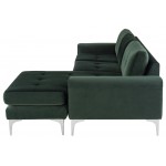 Colyn Emerald Green Fabric Sectional Sofa, HGSC275