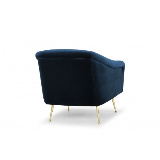 Lucie Midnight Blue Fabric Occasional Chair